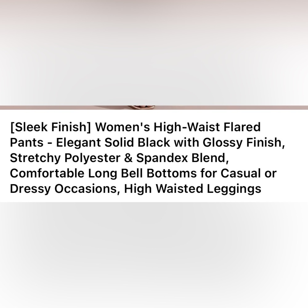 🌟Elegant Black Women's Flared Leggings - Picture 4 of 4